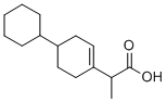 1-Cyclohexene-1-acetic acid, 4-cyclohexyl-alpha-methyl- Struktur