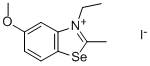 3-ETHYL-5-METHOXY-2-METHYLBENZOSELENAZOLIUM IODIDE Struktur