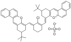 10-TERT-BUTYL-8-[3-(10-TERT-BUTYL-10,11-DIHYDRO-9H-BENZO[A]XANTHEN-8-YLMETHYLENE)-2-CHLORO-CYCLOHEX-1-ENYLMETHYLENE]-8,9,10,11-TETRAHYDRO-BENZO[A]XANTHENYLIUM PERCHLORATE Struktur