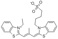 1-ETHYL-2-(2-METHYL-3-(1-G-SULFABUTYL-1,3-BENZTHIAZOLIN-2- YLIDEN)-PROP-1-EN-1-YL)-1,3-BENZTHIAZOLIUM-BETAINE Struktur