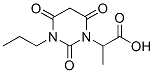 1(2H)-Pyrimidineacetic  acid,  tetrahydro--alpha--methyl-2,4,6-trioxo-3-propyl- Struktur