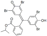 isopropyl 2-[(3,5-dibromo-4-hydroxyphenyl)(3,5-dibromo-4-oxo-2,5-cyclohexadien-1-ylidene)methyl]benzoate Struktur