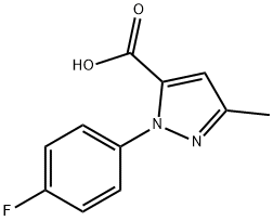 1-(4-FLUOROPHENYL)-3-METHYL-1H-PYRAZOLE-5-CARBOXYLIC ACID Struktur