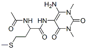 Butanamide,  2-(acetylamino)-N-(6-amino-1,2,3,4-tetrahydro-1,3-dimethyl-2,4-dioxo-5-pyrimidinyl)-4-(methylthio)- Struktur