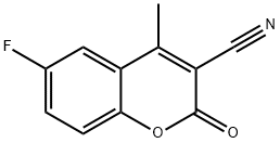 6-FLUORO-4-METHYLCOUMARIN-3-CARBONITRIL& Struktur