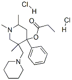 [1,2,5-trimethyl-4-phenyl-5-(1-piperidylmethyl)-4-piperidyl] propanoate dihydrochloride Struktur