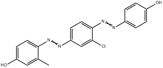 4-[[3-chloro-4-[(p-hydroxyphenyl)azo]phenyl]azo]-m-cresol Struktur