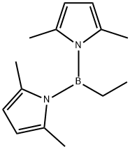 Bis(2,5-dimethyl-1H-pyrrol-1-yl)ethylborane Struktur