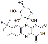 7-methyl-8-trifluoromethyl-10-(1'-D-ribityl)isoalloxazine Struktur