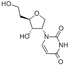 1,4-ANHYDRO-2,5-DIDEOXY-2-(3,4-DIHYDRO-2,4-DIOXO-1(2H)-PYRIMIDINYL)-D-ARABINO-HEXITOL Struktur