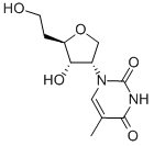 1,4-ANHYDRO-2,5-DIDEOXY-2-(3,4-DIHYDRO-5-METHYL-2,4-DIOXO-1(2H)-PYRIMIDINYL)-D-ARABINO-HEXITOL Struktur