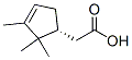 (R)-2,2,3-Trimethyl-3-cyclopentene-1-acetic acid Struktur