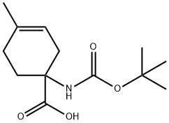 3-Cyclohexene-1-carboxylicacid,1-[[(1,1-dimethylethoxy)carbonyl]amino]-4-methyl-(9CI) Struktur