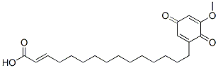 15-(5-Methoxy-3,6-dioxo-1,4-cyclohexadien-1-yl)-2-pentadecenoic acid Struktur