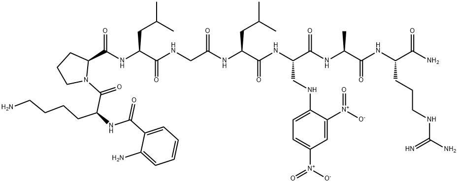 ABZ-LYS-PRO-LEU-GLY-LEU-DAP(DNP)-ALA-ARG-NH2 Struktur