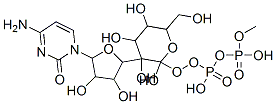 [5-(4-amino-2-oxo-pyrimidin-1-yl)-3,4-dihydroxy-oxolan-2-yl]methoxy-[hydroxy-[3,4,5-trihydroxy-6-(hydroxymethyl)oxan-2-yl]oxy-phosphoryl]oxy-phosphinic acid Struktur