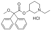 2,2-Diphenyl-2-methoxyacetic acid (1-ethyl-3-piperidyl) ester hydrochl oride Struktur