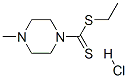 ethylsulfanyl-(4-methylpiperazin-1-yl)methanethione hydrochloride Struktur