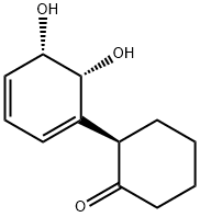 Cyclohexanone, 2-[(5S,6R)-5,6-dihydroxy-1,3-cyclohexadien-1-yl]-, (2R)- (9CI) Struktur