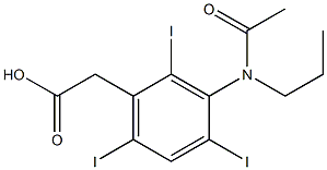 [2,4,6-Triiodo-3-(N-propylacetylamino)phenyl]acetic acid Struktur