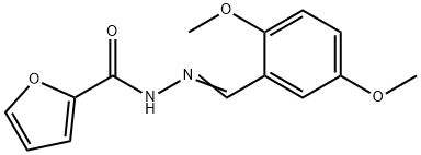 N'-(2,5-dimethoxybenzylidene)-2-furohydrazide Struktur