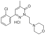 6-(o-Chlorophenyl)-4-methyl-2-(2-morpholinoethyl)-3(2H)-pyridazinone h ydrochloride Struktur