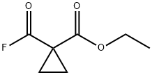 Cyclopropanecarboxylic acid, 1-(fluorocarbonyl)-, ethyl ester (9CI) Struktur