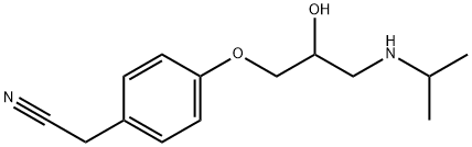 2-[4-[(2RS)-2-HYDROXY-3[(1-METHYLETHYL)AMINO]PROPOXY]PHENYL]ACETONITRILE Struktur