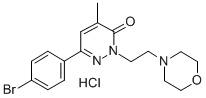 3(2H)-Pyridazinone, 6-(p-bromophenyl)-4-methyl-2-(2-morpholinoethyl)-,  hydrochloride Struktur