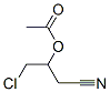 (1-chloro-3-cyano-propan-2-yl) acetate Struktur