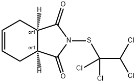 3aα,4,7,7aα-テトラヒドロ-2-[(1,1,2,2-テトラクロロエチル)チオ]-1H-イソインドール-1,3(2H)-ジオン 化學(xué)構(gòu)造式