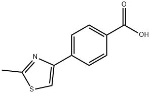 4-(2-METHYL-1,3-THIAZOL-4-YL)BENZOIC ACID Struktur