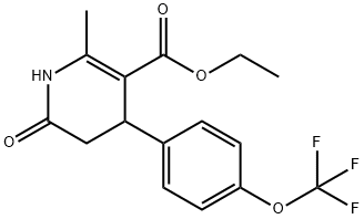 ethyl 2-methyl-6-oxo-4-[4-(trifluoromethoxy)phenyl]-1,4,5,6-tetrahydro-3-pyridinecarboxylate Struktur