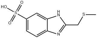 2-[(methylthio)methyl]-1H-benzimidazole-5-sulphonic acid  Struktur