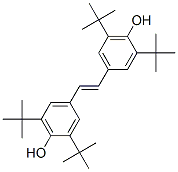 4-[2-(4-hydroxy-3,5-ditert-butyl-phenyl)ethenyl]-2,6-ditert-butyl-phen ol Struktur