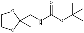 Carbamic acid, [(2-methyl-1,3-dioxolan-2-yl)methyl]-, 1,1-dimethylethyl ester Struktur