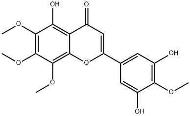 4',6,7,8-Tetramethoxy-3',5,5'-trihydroxyflavone Struktur