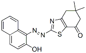 5,6-Dihydro-2-[(2-hydroxy-1-naphtyl)azo]-5,5-dimethylbenzothiazol-7(4H)-one Struktur