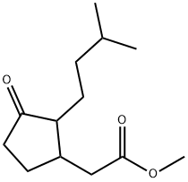 methyl 2-isopentyl-3-oxocyclopentaneacetate Struktur