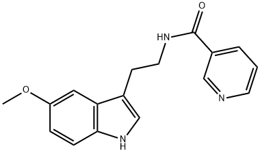 N-[2-(5-methoxy-1H-indol-3-yl)ethyl]pyridine-3-carboxamide Struktur