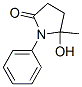 5-Hydroxy-5-methyl-1-phenyl-2-pyrrolidone Struktur