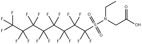 N-ethyl-N-[(heptadecafluorooctyl)sulphonyl]glycine  Struktur