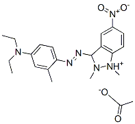 3-[[4-(diethylamino)-o-tolyl]azo]-1,2-dimethyl-5-nitro-1H-indazolium acetate Struktur