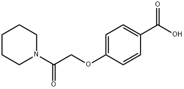 4-[2-oxo-2-(piperidin-1-yl)ethoxy]benzoic acid Struktur