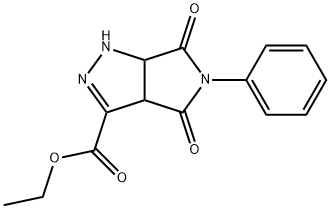 ETHYL 4,6-DIOXO-5-PHENYL-1,3A,4,5,6,6A-HEXAHYDROPYRROLO[3,4-C]PYRAZOLE-3-CARBOXYLATE Struktur