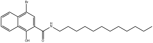 4-BROMO-N-DODECYL-1-HYDROXY-2-NAPHTHALENECARBOXAMIDE Struktur