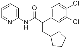 3,4-DICHLORO-ALPHA-(CYCLOPENTYLMETHYL)-N-2-PYRIDINYL-BENZENEACETAMIDE Struktur