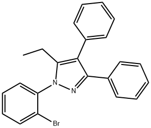 1-(2-BROMOPHENYL)-5-ETHYL-3,4-DIPHENYL-1H-PYRAZOLE Struktur