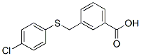 3-{[(4-CHLOROPHENYL)THIO]METHYL}BENZOIC ACID Struktur