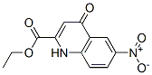 1,4-Dihydro-6-nitro-4-oxoquinoline-2-carboxylic acid ethyl ester Struktur